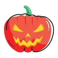 Trendy Halloween Pumpkin vector