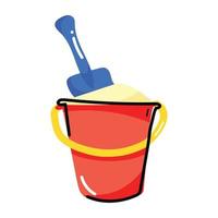 Trendy Sand Bucket vector