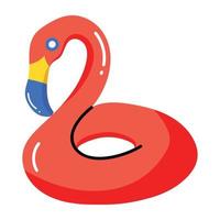 Trendy Pool Flamingo vector