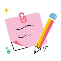 Trendy Sticky Notes vector