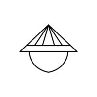 Chinese cap vector for website symbol icon presentation