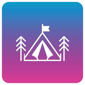 campamento que puede editar o modificar fácilmente vector