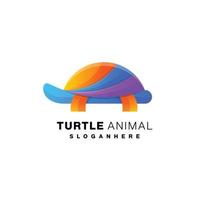 turtle colorful logo illustration design template vector