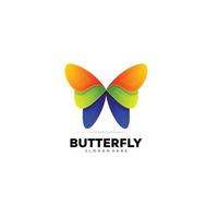 butterfly colorful logo design vector illustration template