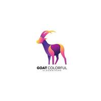 goat gradient logo illustration template colorful vector