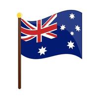 waving australia icon vector