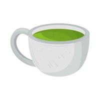 taza de té matcha vector