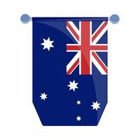 banderín de la bandera de australia vector