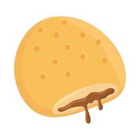 bread with chocolate vector