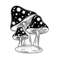 fungus surreal astrology vector