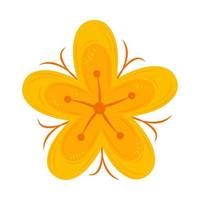 icono de flor amarilla vector