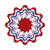 rosette american flag color vector