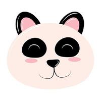 dibujos animados de cara de panda vector