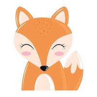 fox face cartoon vector