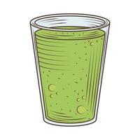 green tea beverage vector