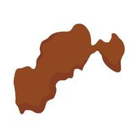 worn brown brush paint vector