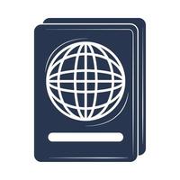 icono de viaje de pasaporte vector
