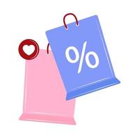 online shopping bags vector