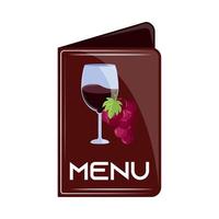 icono de carta de vinos vector