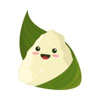 cute cartoon zongzi vector