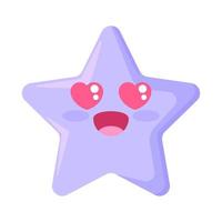 cute star kawaii sky vector