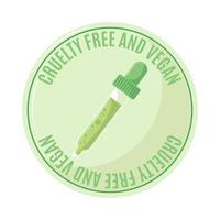 cruelty free and vegan badge vector