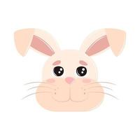 cute rabbit face vector