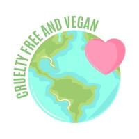 world cruelty free and vegan vector