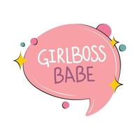 girlboss babe icon vector