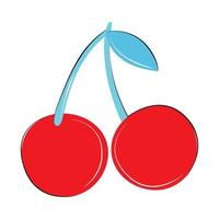 cherry fruit icon vector