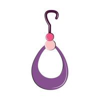 pendiente accesorio femenino vector