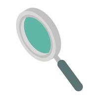 isometric magnifier icon vector