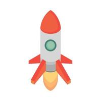 isometric spaceship icon vector