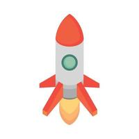 isometric spaceship icon vector