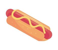 isometric hot dog vector