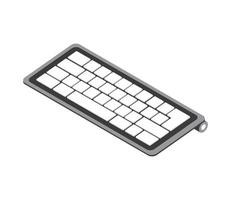 isometric keyboard computer vector