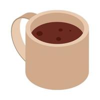 taza de café isométrica vector