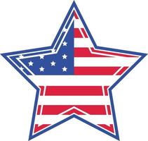 US flag star vector