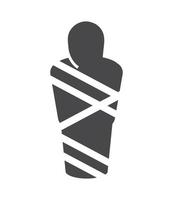 Egyptian mummy icon vector