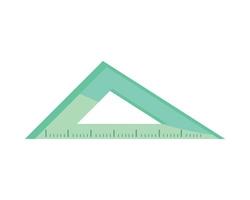 regla triangular escolar vector