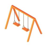 swings playground icon vector