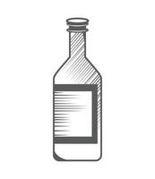 sauce bottle sketch icon vector