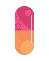 capsule medicine icon vector