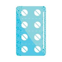 medicine pills pack vector