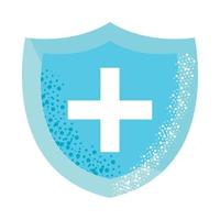 medical shield cross vector