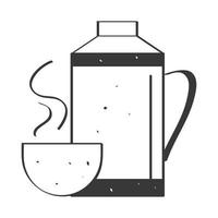 coffee cup and kettle vector