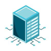 database server AI icon vector
