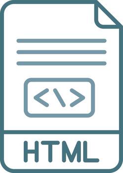 HTML Line Two Color Icon vector