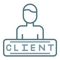 Client Line Two Color Icon vector