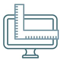 Measuring Line Two Color Icon vector